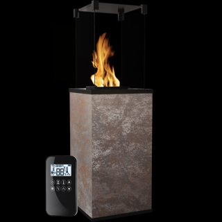 PATIO MINI TERASZMELEGÍTŐ Oxide Nero KŐ ELŐLAPPAL TÁVIRÁNYÍTÓVAL