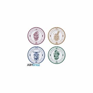 HARRY POTTER Hogwarts Houses 4 darabos kerámia tányér készlet