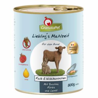 GranataPet Liebling´s Mahlzeit borjú és nyúl konzerv 6x800 g