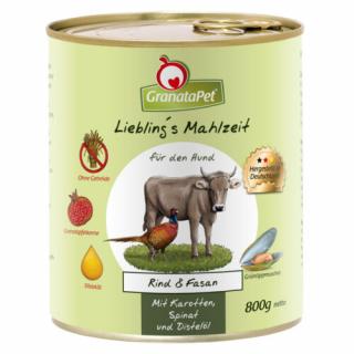 GranataPet Liebling's Mahlzeit marha és fácán konzerv 6x800 g