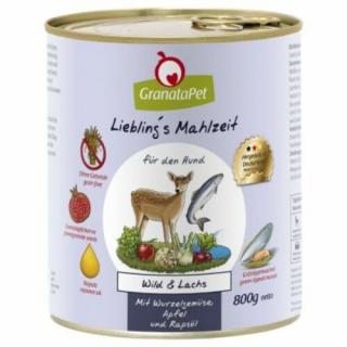 GranataPet Liebling´s Mahlzeit Vad és lazac konzerv 6x800 g