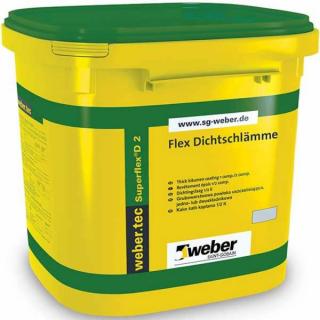 Weber weber.tec Superflex D2 (Superflex D2) - 2 komponensű, gyorskötő vízszigetelő habarcs - 6 kg