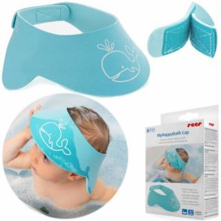 MyHappyBath cap hajmosó karika kék bálnás mintával