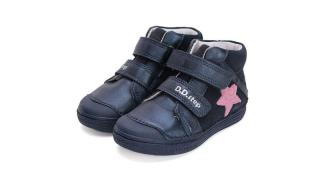D.D.Step tépőzáras fekete pink csillagos lány cipő 25-30 (30)