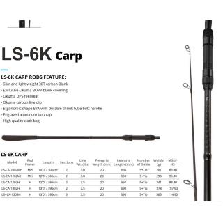 OKUMA LS-6K CARP 10'0 300CM 3.0LBS bojlis bot