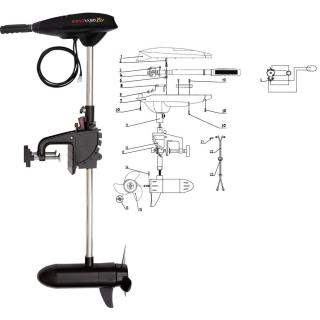 Rhino VX 50 ECO elektromos csónakmotor VX 50 Eco 50cm fekete 105cm