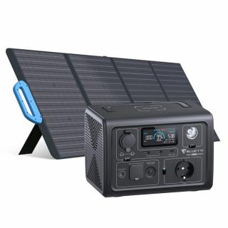 Bluetti EB3A hordozható erőmű (268 Wh/600W) + Bluetti PV120 120W napelem modul