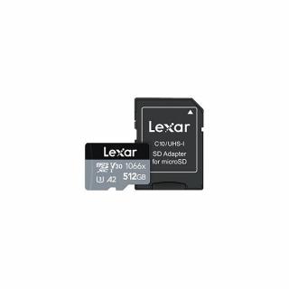 Lexar Professional MicroSDXC memóriakártya 512GB, 160/120 MB/s C10, V30, UHS-I, U3, A2