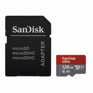 Sandisk MicroSDHC Ultra memóriakártya 128GB, 120MB/s C10, UHS-I, U1, A1