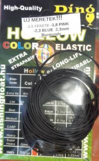 HOLLOW COLOR 5m D1,5mm  BLACK  -  TOP - BesT of fine peca csőgumi!