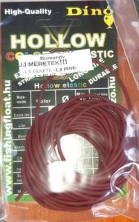 HOLLOW COLOR 5m D2,3mm Burgund/Black tartós carp Gumi  - Szeged is!