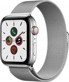 Apple Watch Series 5 GPS, 44 mm-es ezüst, rozsdamentes acél – előszerelt B