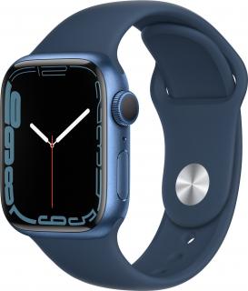 Apple Watch Series 7 GPS, 45 mm-es kék – Előzetes A