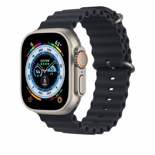 Apple Watch Ultra GPS + cellás 49 mm-es titán tok - óceán szilikon pánt - éjfél