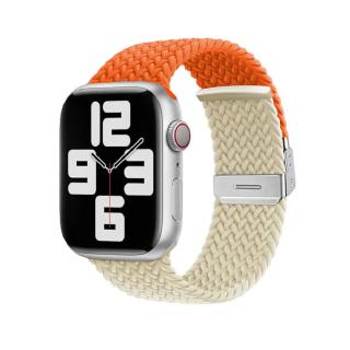 Ártatlan fonott hurkos szíj csattal Apple Watchhoz 42/44/45/49mm - Starlight Orange