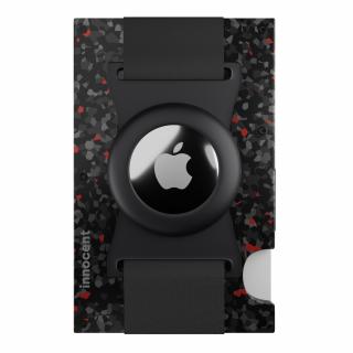 Innocent Smart AirTag Strap Wallet - Forged Carbon Black/Red
