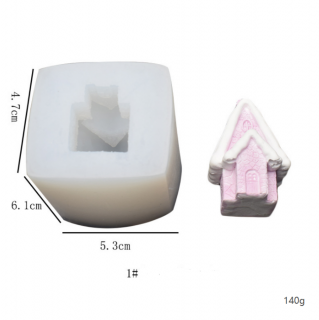 Szilikon öntőforma - 3D havas házikó 1.