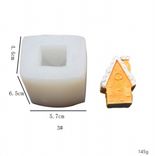 Szilikon öntőforma - 3D havas házikó 3.