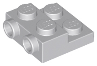 LEGO alaplap, 2 x 2 x 2/3, csatlakozóval az oldalán is