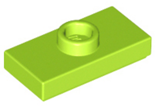LEGO alaplap, módosított 1 x 2, csatlakozóval a tetején, típus 2 (jumper)
