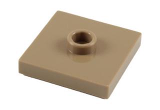 LEGO alaplap, módosított 2 x 2, csatlakozóval a tetején (jumper)