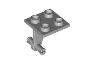LEGO alaplap, módosított 2 x 2, kerékalap, kettős tartóval