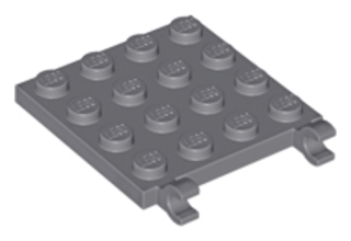 LEGO alaplap, módosított, 4 x 4, oldalán 2 csatlakozóval