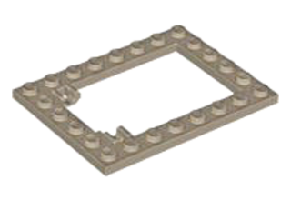 LEGO alaplap, módosított, 6 x 8, csapóajtó keret