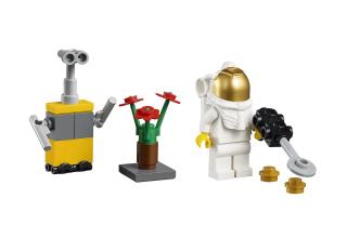 LEGO minifigura - Űrhajós és robot