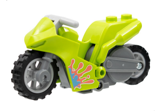 LEGO motorkerékpár, csobbanás mintával
