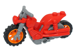 LEGO motorkerékpár, kettős kipufogóval