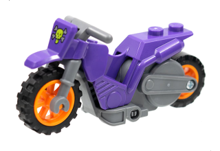 LEGO motorkerékpár, koponya mintával