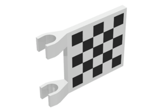 LEGO zászló, 2 x 2, kockás mintával