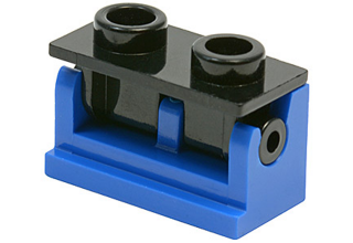 LEGO zsanér 1 x 2 alap és fekete felsőrész (komplett)