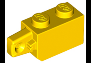 LEGO zsanér kocka, 1 x 2, 1 függőleges karral a végén