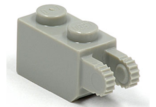 LEGO zsanér kocka, 1 x 2, 2 függőleges karral a végén