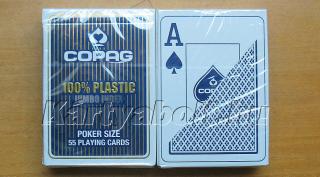 COPAG plasztik póker kártya, 2 Jumbo index, 1 csomag - Kék