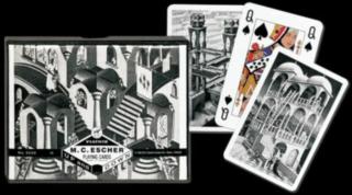 M. C. Escher "Up and Down", luxus bridzs/römi kártya, dupla csomag