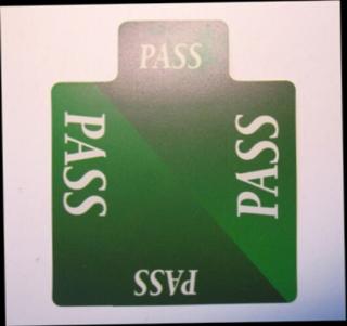 Pass Card - 100% plastic (Lion licitkártya készlethez, passz lap)