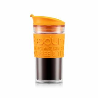 Bodum TRAVEL MUG Úti bögre, műanyag falú, 0.35 l, narancssárga színű