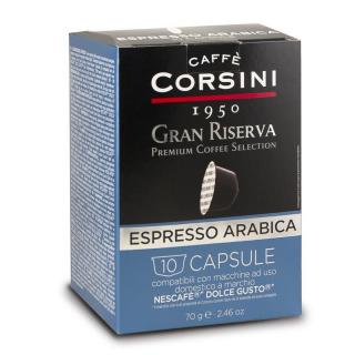 Caffé Corsini Gran Riserva Arabica Dolce Gusto kompatibilis kávékapszula, 10db