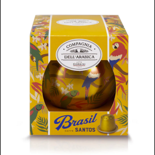 Compagnia Dell'Arabica Brasil Santos Karácsonyi gömb, Nespresso kompatibilis kapszulával 4x5,2g