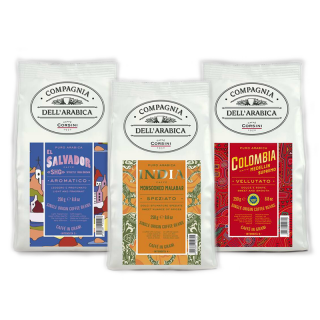 Compagnia Dell'Arabica Caffé kóstoló csomag "A" szemes kávé, 3x250g