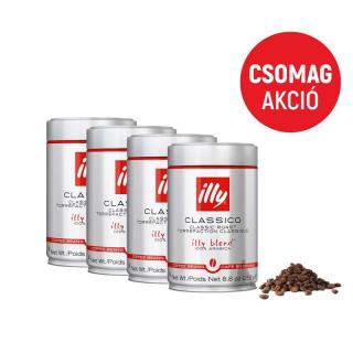 Illy Espresso Classico szemes kávé csomag, 4x250g