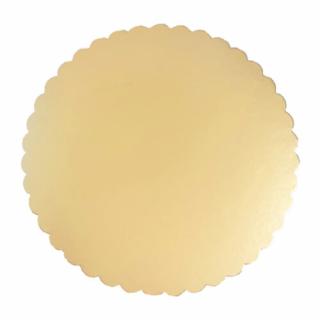 Arany tortakarton, tortaalátét fodros 22 cm - HIBÁS
