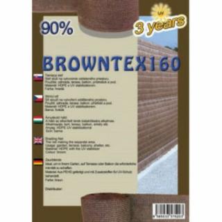 Browntex 160 Árnyékoló Háló 2X10M Barna90% Belátáskorlátozásra 160GR/M2 UV Stabil