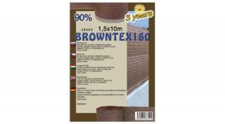 Browntex160 árnyékoló háló 1,8x10m barna 90% belátáskorlátozás 160gr/m2 UV stabil