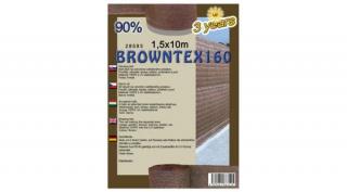 Browntex160 árnyékoló háló 1x50m barna 90% belátáskorlátozás 160gr/m2 UV stabil
