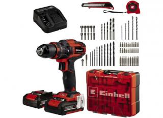 Einhell TE-CD 18/40 Li-i akkus ütvefúró-csavarozó + 64db tartozék (2db 2Ah akkuval és töltővel)