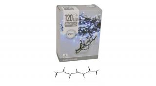 Fényfűzér 120-LED adapteres 8 programos hidegfehér 9m